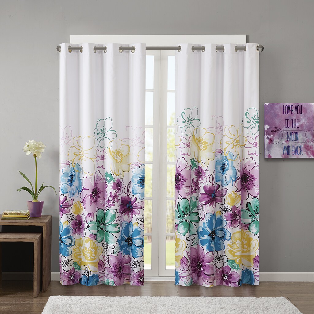 Shop Intelligent Design Cassidy Printed Lined Blackout Window Curtain