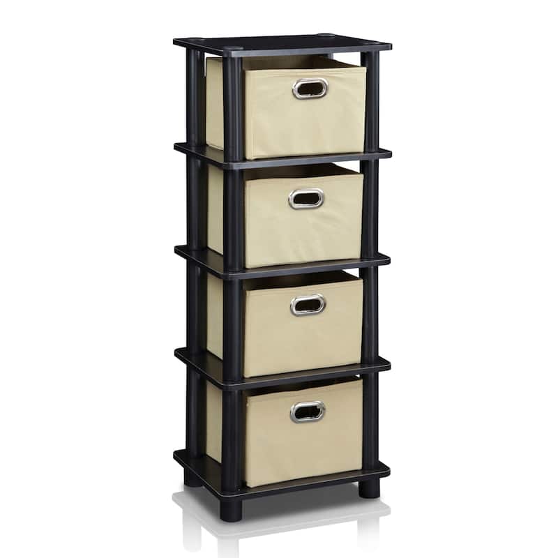 Porch & Den Brown MDF 4-bin Rack System