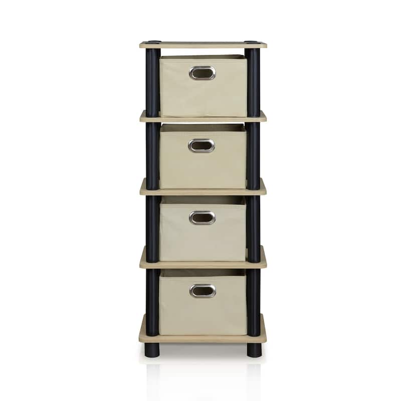 Porch & Den Brown MDF 4-bin Rack System