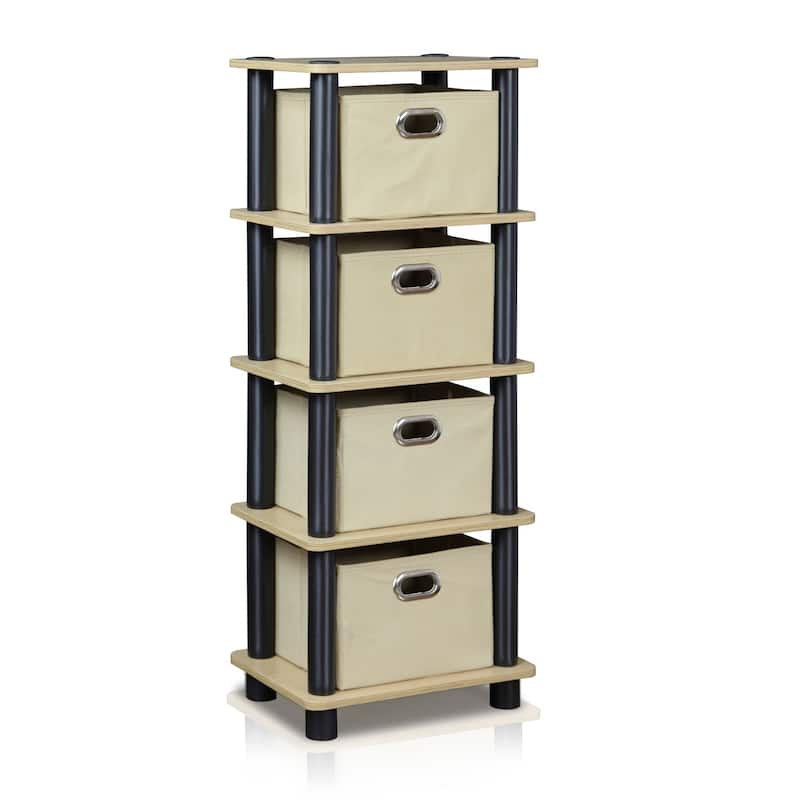 Porch & Den Brown MDF 4-bin Rack System