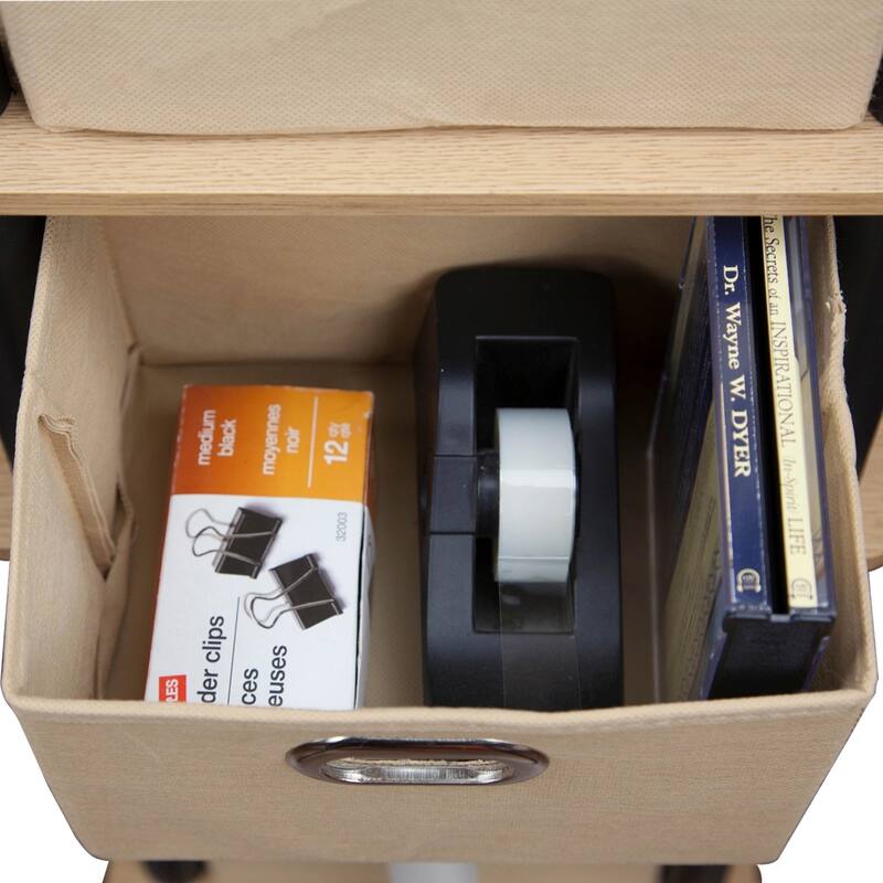 Porch & Den Brown MDF 4-bin Rack System