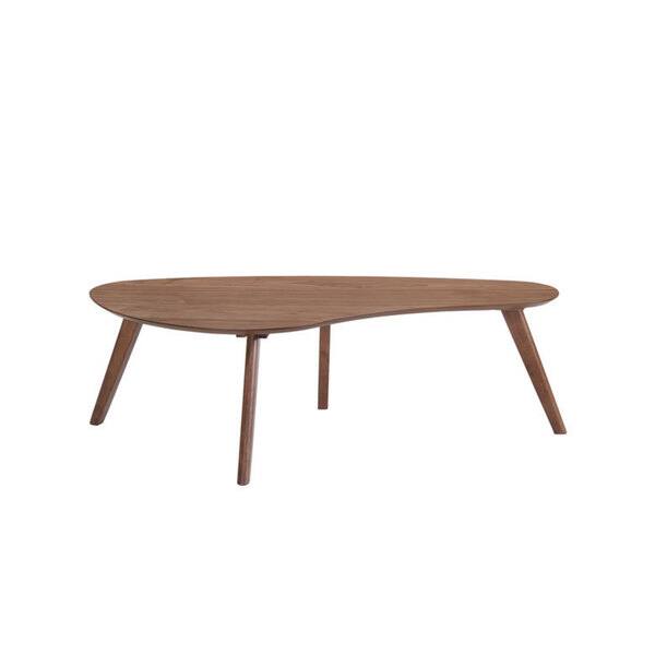 Carson Carrington Varnanas Walnut Mid-century Teardrop Coffee Table