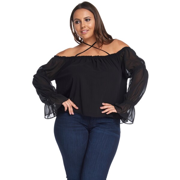 plus size sexy black shirt