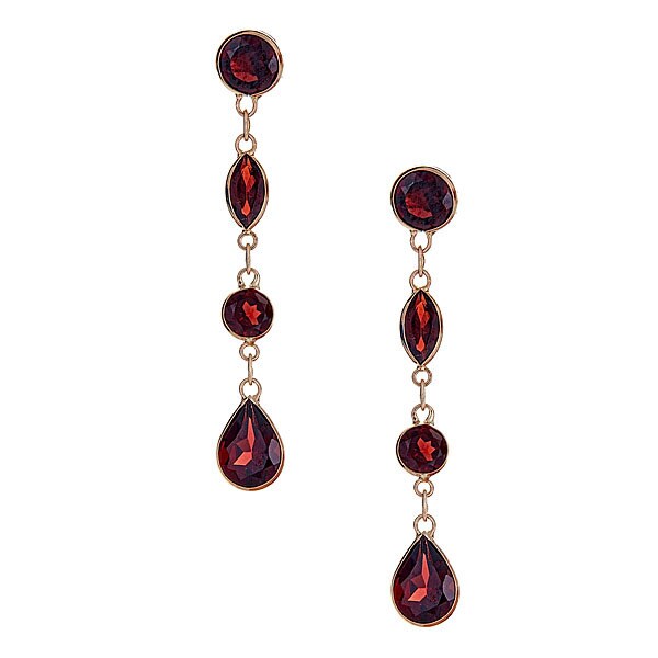 14k Yellow Gold Garnet Earrings 14k Yellow Gold Garnet Earrings