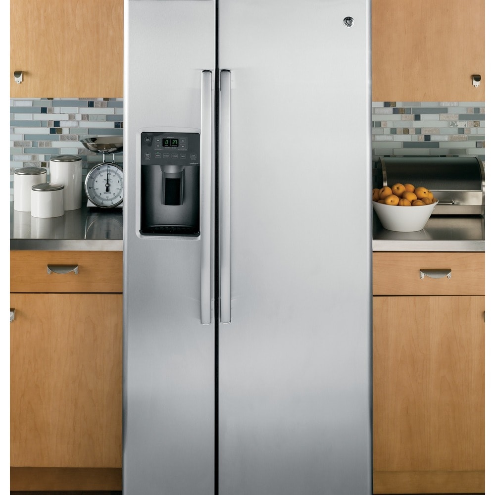 GE  APPLIANCES 23.2 CU. FT. SIDE-BY-SIDE REFRIRATOR (stainless steel)