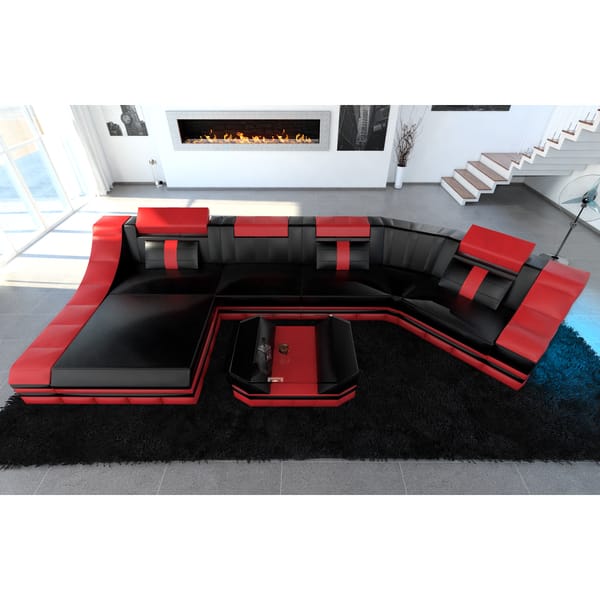 Luxury Sectional Sofa New York C Shape LED Lights Overstock 13250963