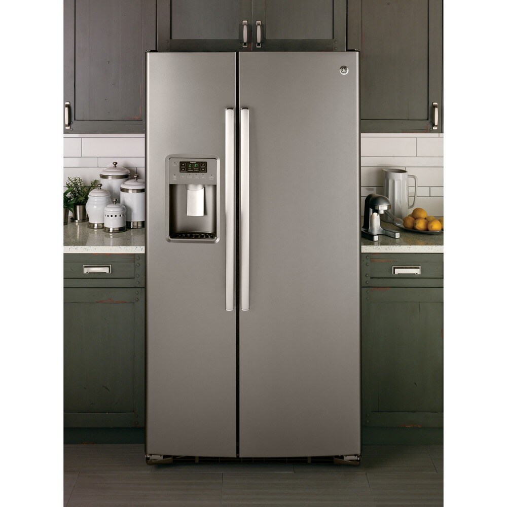 GE  APPLIANCES 23.2 CU. FT. SIDE-BY-SIDE REFRIRATOR (slate)