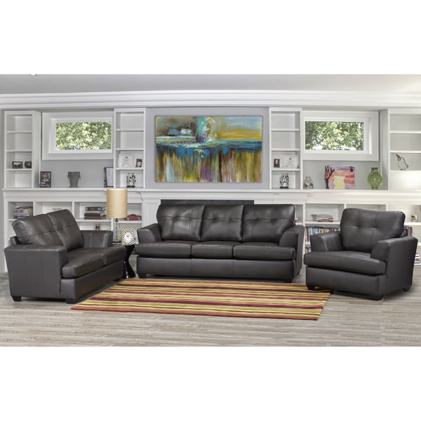 Carrera Premium Brown Top Grain Leather Sofa Loveseat And Carrera Premium Brown Top Grain Leather Sofa Loveseat And Chair
