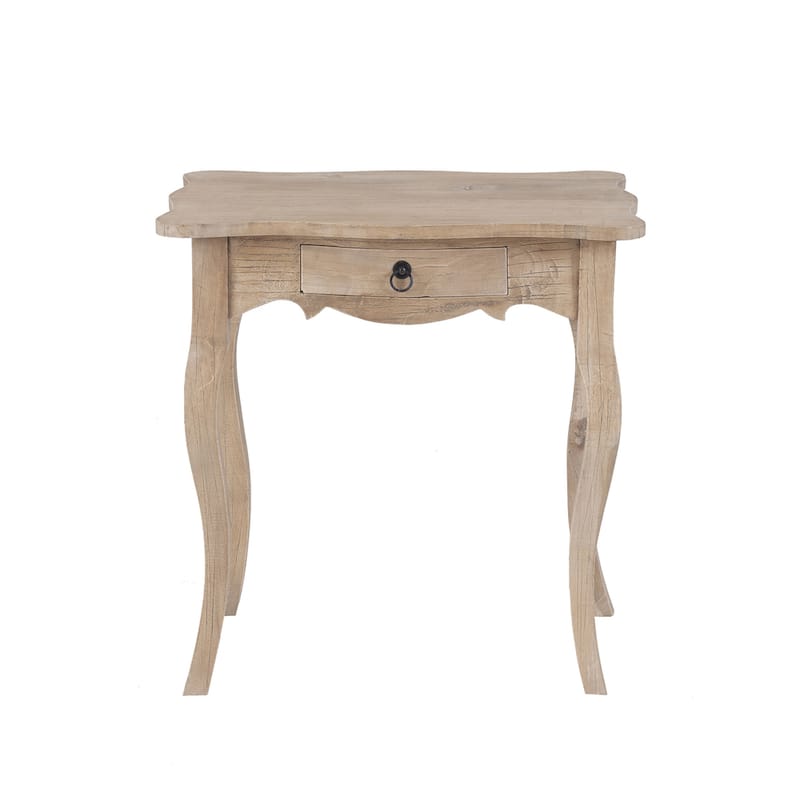Unfinished Mindi Wood Side Table With Drawer by East at Main - 26" x 18" x 26"