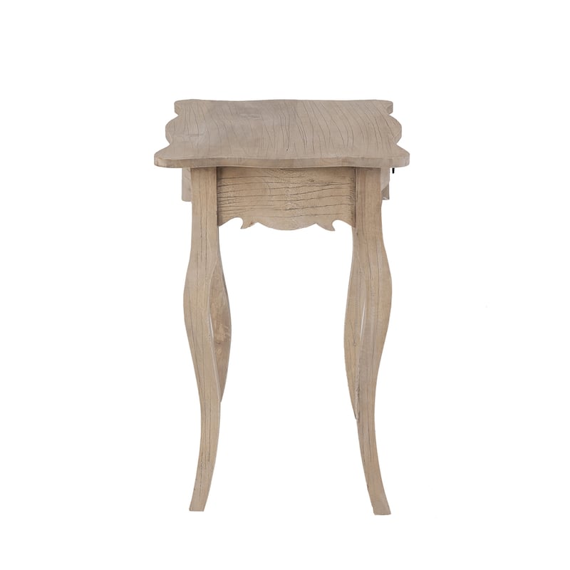 Unfinished Mindi Wood Side Table With Drawer by East at Main - 26" x 18" x 26"