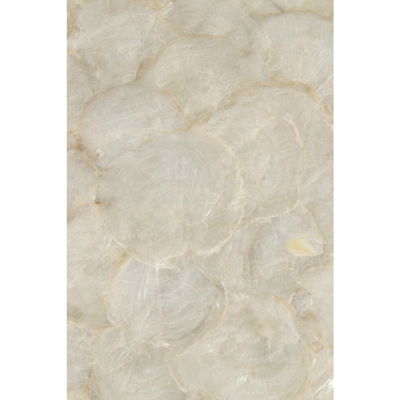 Natural Off-White Capiz Shells End Table by East at Main