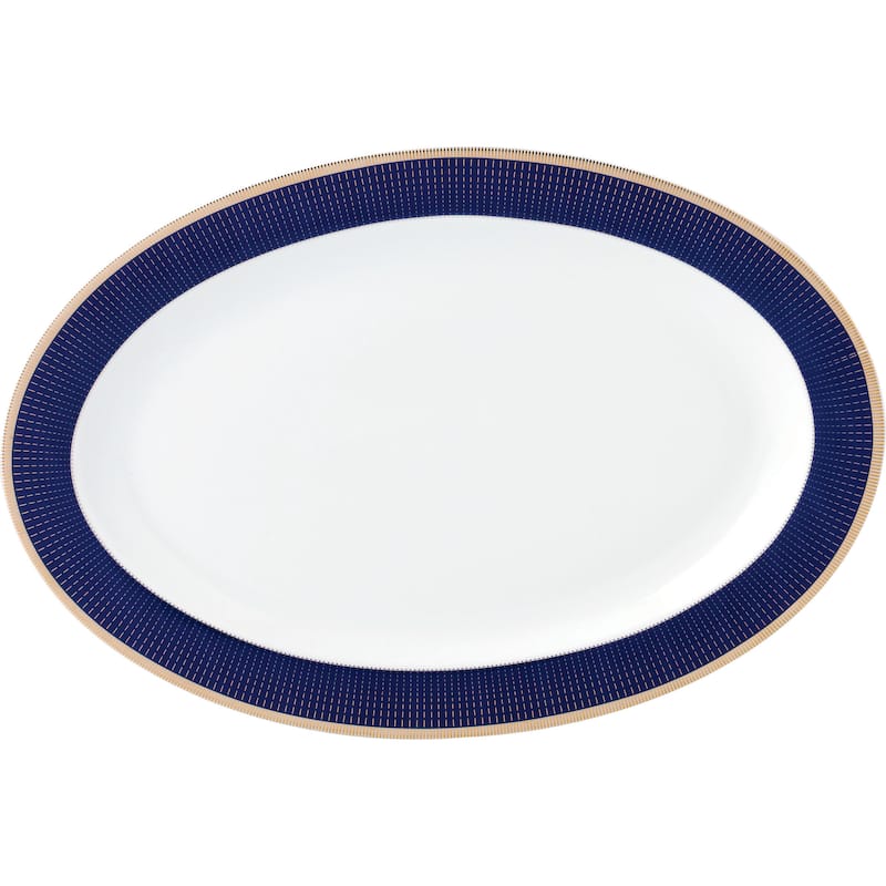 57-piece Bone China Dinnerware Set - Midnight - Gold