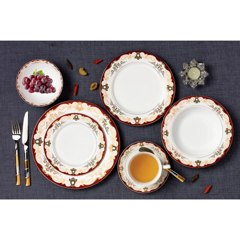 57 Piece Dinnerware Set-New Bone China (Service for 8)