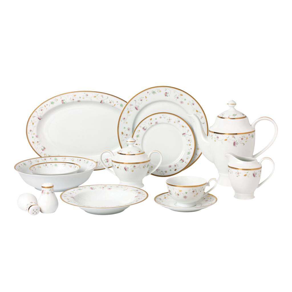 57-piece Bone China Dinnerware Set - Greta