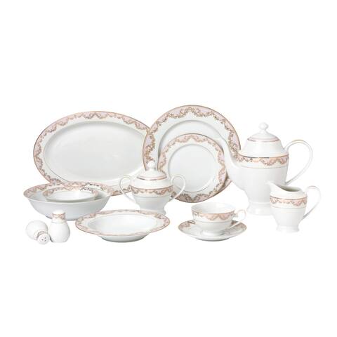 57-piece Bone China Dinnerware Set - Beauty
