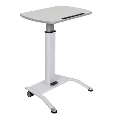 Luxor White Steel Pneumatic Height Adjustable Lectern