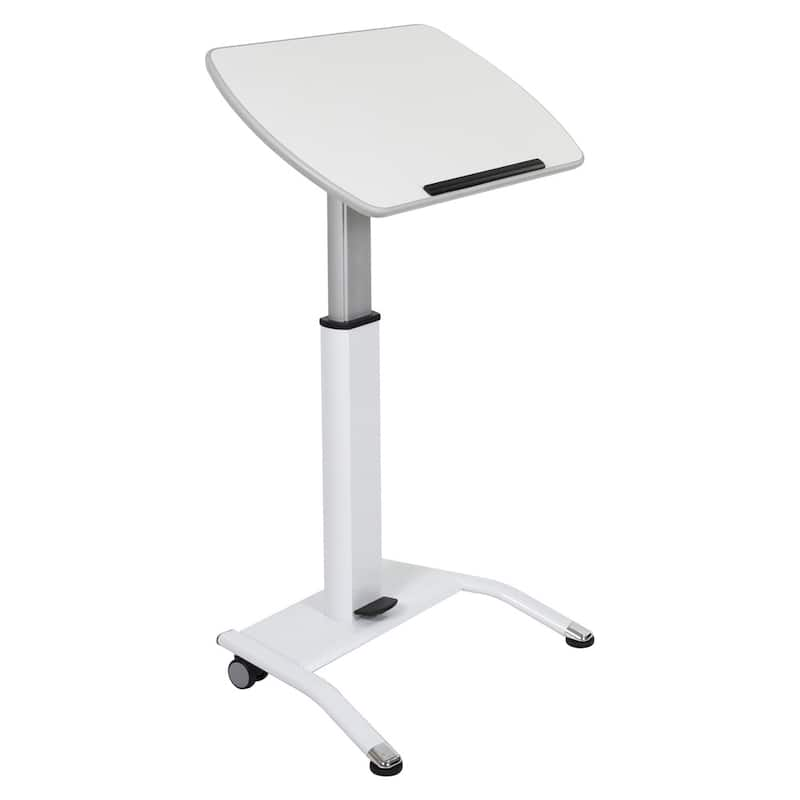 Luxor White Steel Pneumatic Height Adjustable Lectern