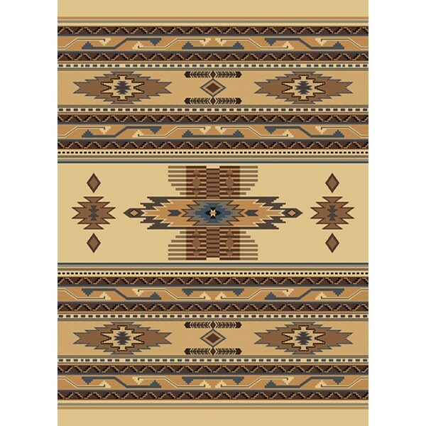 United Weavers Manhattan Phoenix Beige Polypropylene Berber Area Rug