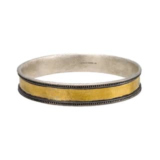 Gurhan Bracelets Find Great Jewelry Deals Ping At Gurhan Lancelot 24 Karat White And Yellow Gold Sterling Silver Stacking Clic Bangle Bracelet