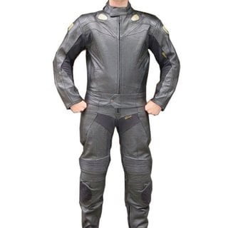 motorcycle riding piece padding suit track racing leather perrini