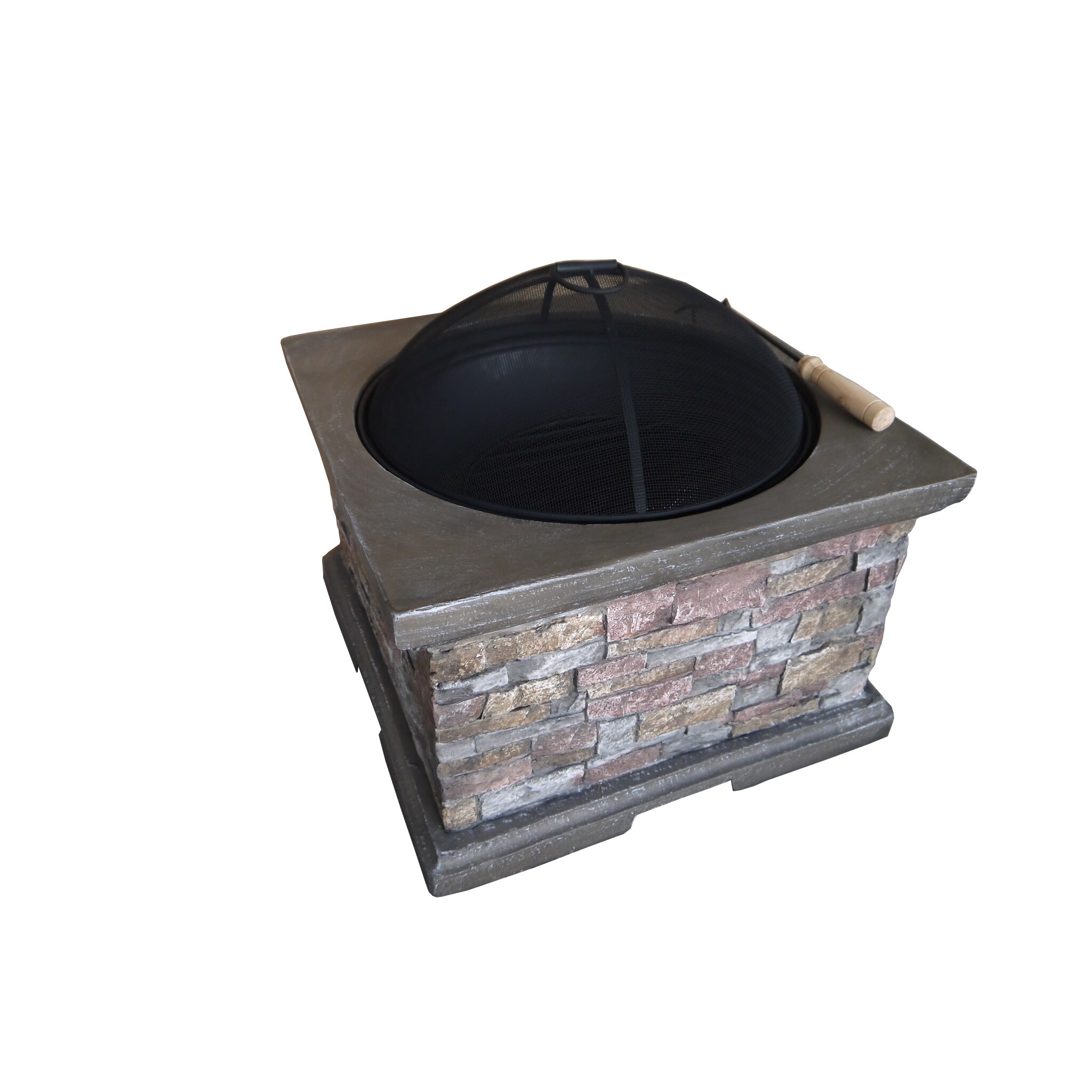 Shop Crawford Burke Etna Brick Square Wood Burning Fire Pit
