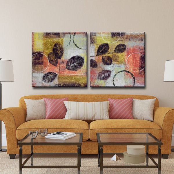Wind Tossed Autumn Leaves By Norman Wyatt Jr Floral Wrapped Canvas Wall Art Overstock 13254080