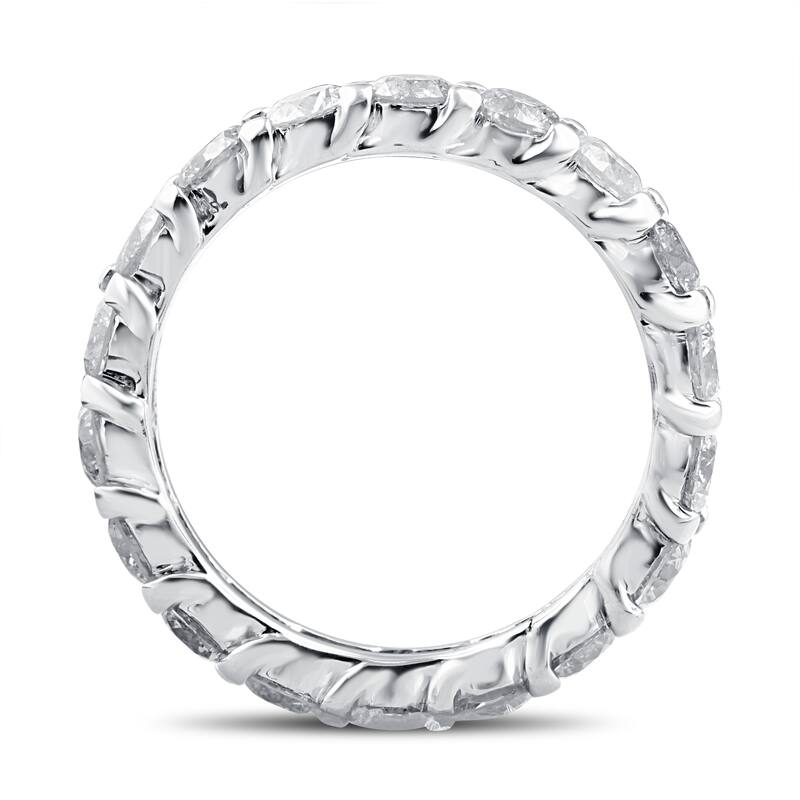 14k White Gold 3 1/2 cttdw Diamond Eternity Wedding Ring U Prong (J-K,I2-I3)