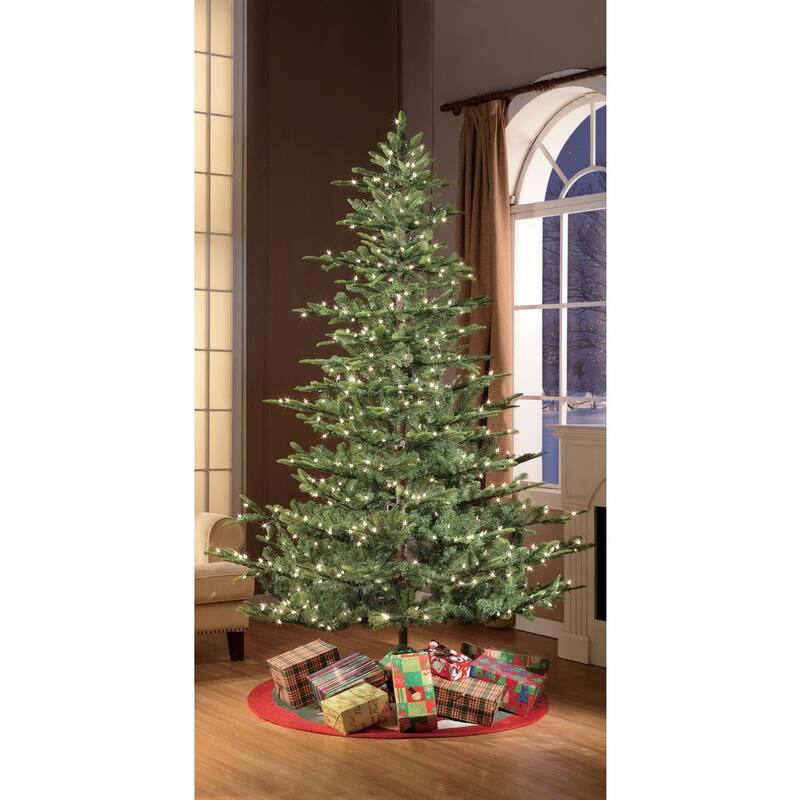 Puleo International 7.5 ft. Pre-Lit Aspen Fir Artificial Christmas Tree