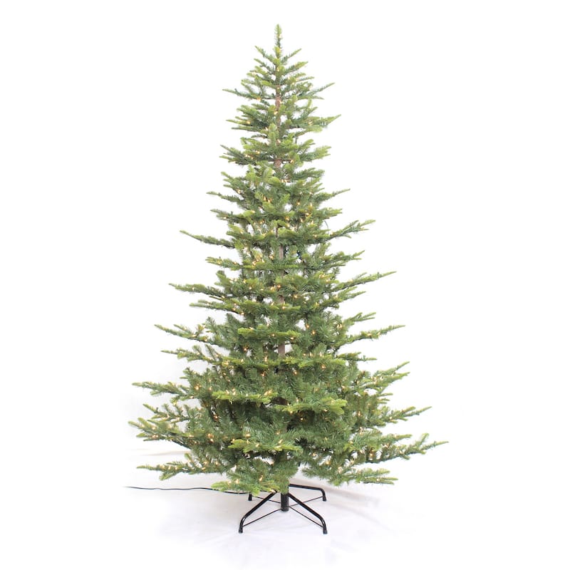 Puleo International 7.5 ft. Pre-Lit Aspen Fir Artificial Christmas Tree