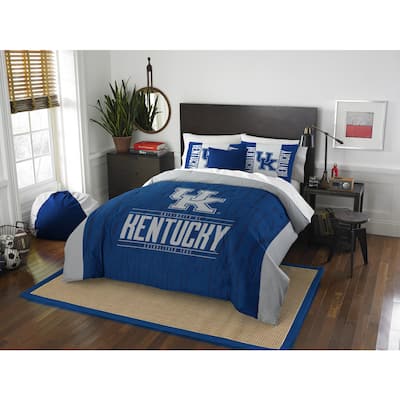 The Northwest Company University of Kentucky Blue/Grey Polyester Full/Queen 3-piece Comforter Set