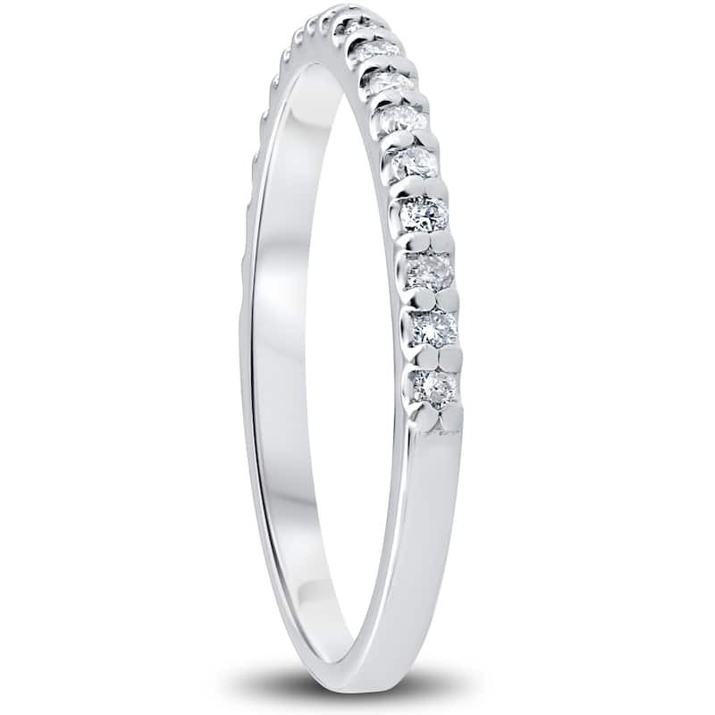10k White Gold 3ct TDW Diamond Double Halo Trio Bridal Ring Set - White I-J - White I-J