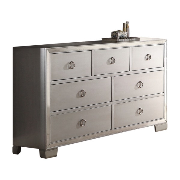 Bedroom Furniture Furniture Acme Voeville Ii Platinum Chest