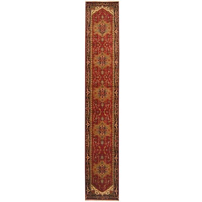 Handmade One-of-a-Kind Serapi Wool Runner (India) - 2'7 x 15'7