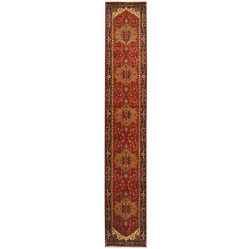 Handmade One-of-a-Kind Serapi Wool Runner (India) - 2'7 x 15'7