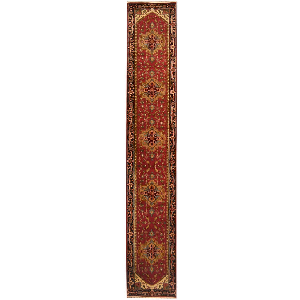 Handmade One-of-a-Kind Serapi Wool Runner (India) - 2'7 x 15'7