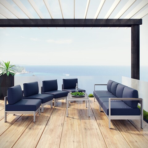 Shore 7-piece Outdoor Patio Sectional Sofa Set