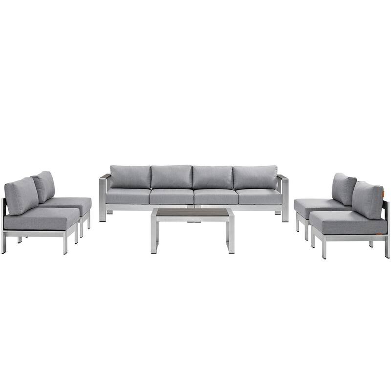 Shore 7-piece Outdoor Patio Sectional Sofa Set