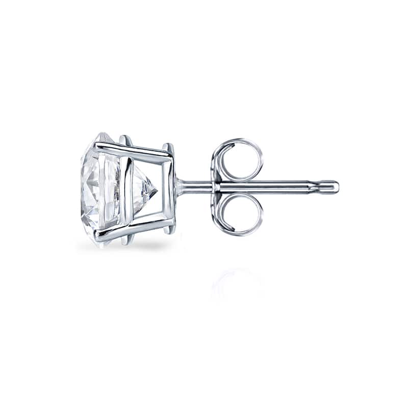 18k Gold Round 1ct TDW GIA Certified Diamond Stud Earrings by Auriya (F-G, VS1-VS2)