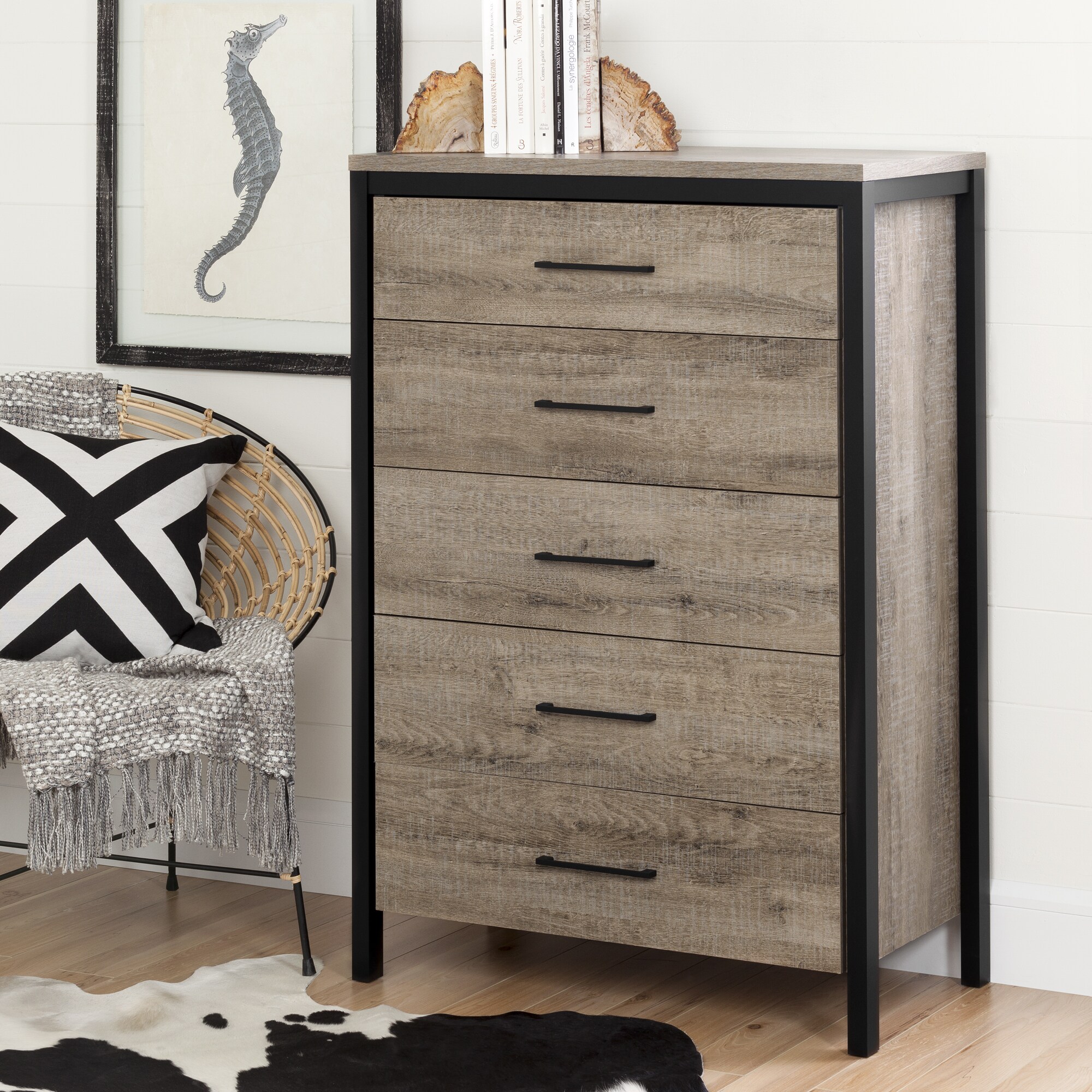 Shop South Shore Munich 5 Drawer Chest Free Shipping Today