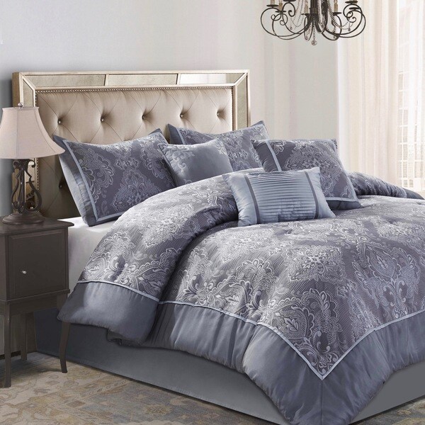 Style Decor Bardot 7-piece Jacquard Complete Comforter Set