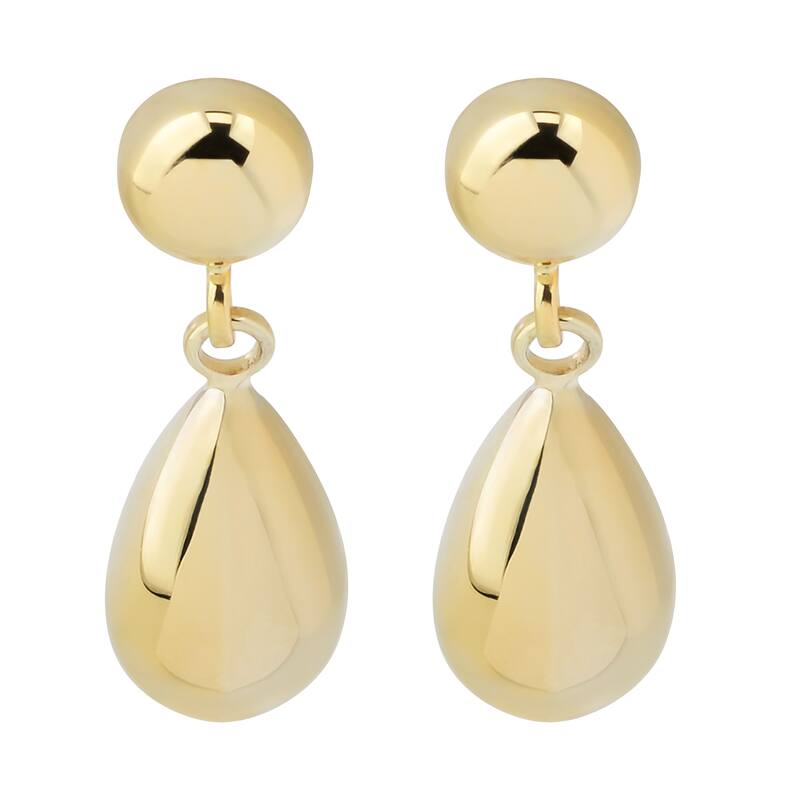 Fremada 14k Yellow Gold Small Teardrop Dangle Earrings