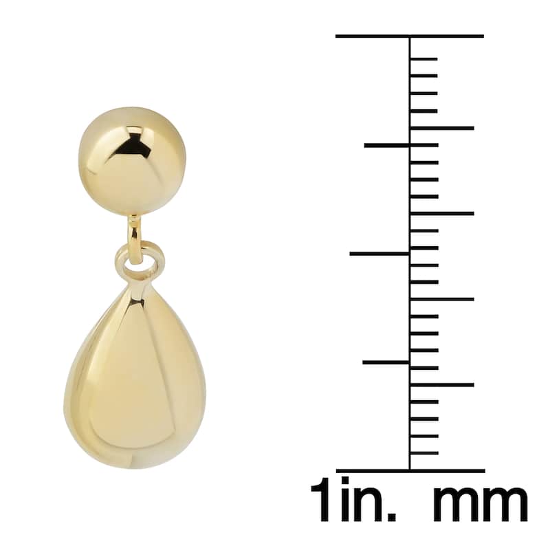 Fremada 14k Yellow Gold Small Teardrop Dangle Earrings