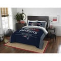 The Northwest Company NFL New England Partiots Draft Blue/Red Full/Queen 3-piece Comforter Set
