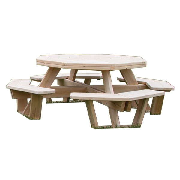 Walk In Wooden Picnic Table Easy Access Wood Picnic Benches 8 Seater Choice Of Sizes 4