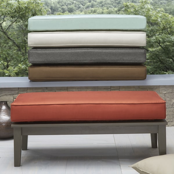 Shop Yasawa Wood Grey Patio Cushioned Rectangular Coffee ...