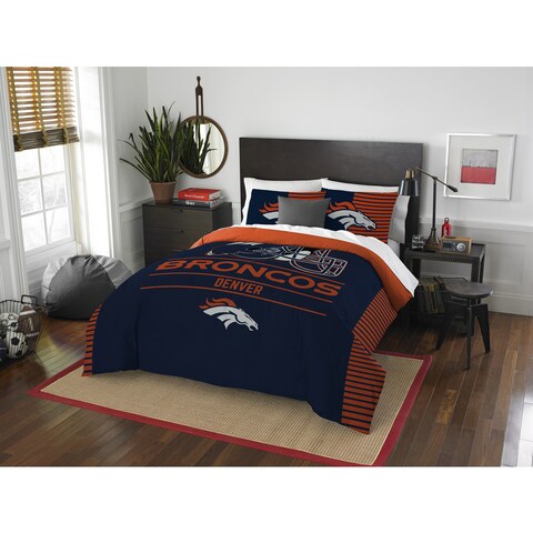 The Northwest Company NFL Denver Broncos Draft Full/Queen 3-piece Comforter Set