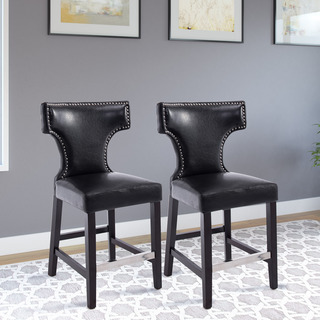 Shop CorLiving Kings Bonded Leather Counter-height Barstool (Set of 2 ...