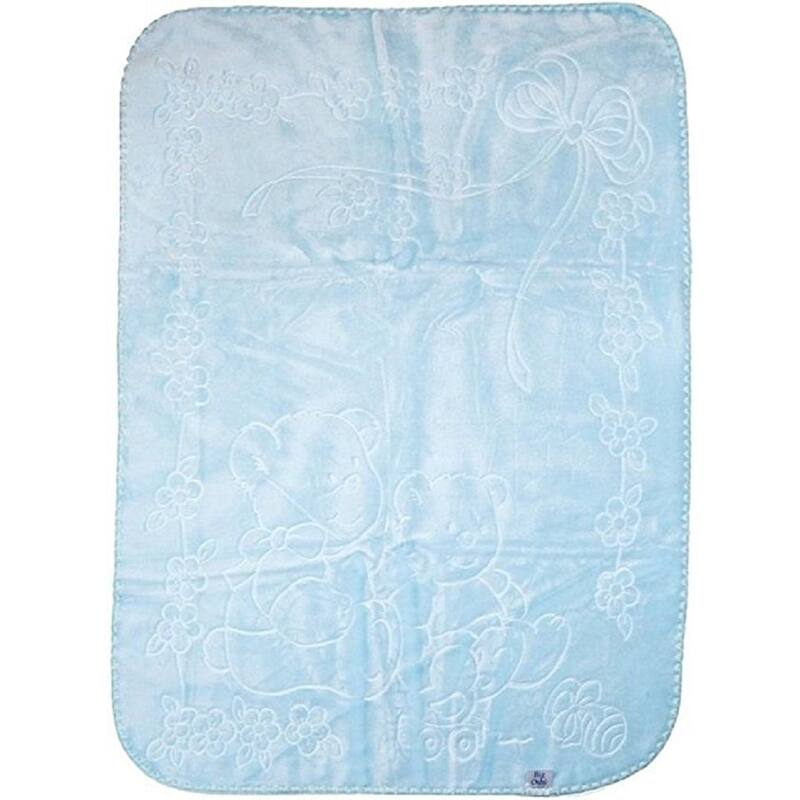 Big Oshi Fuzzy Plush Spanish Blanket - Blue