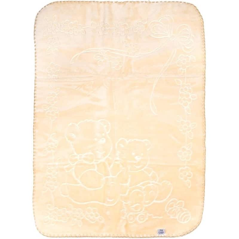 Big Oshi Fuzzy Plush Spanish Blanket - Beige