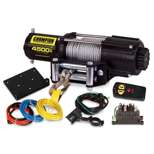Champion Power Equipment Winch Kit ATV UTV Wireless Lightweight Compact 4500 Lb